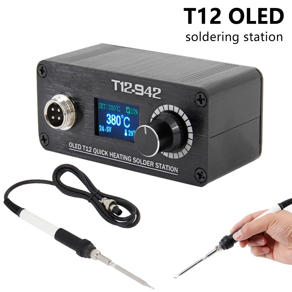 T12 OLED Soldering Station Mini Digital Electronic Solder Iron DC