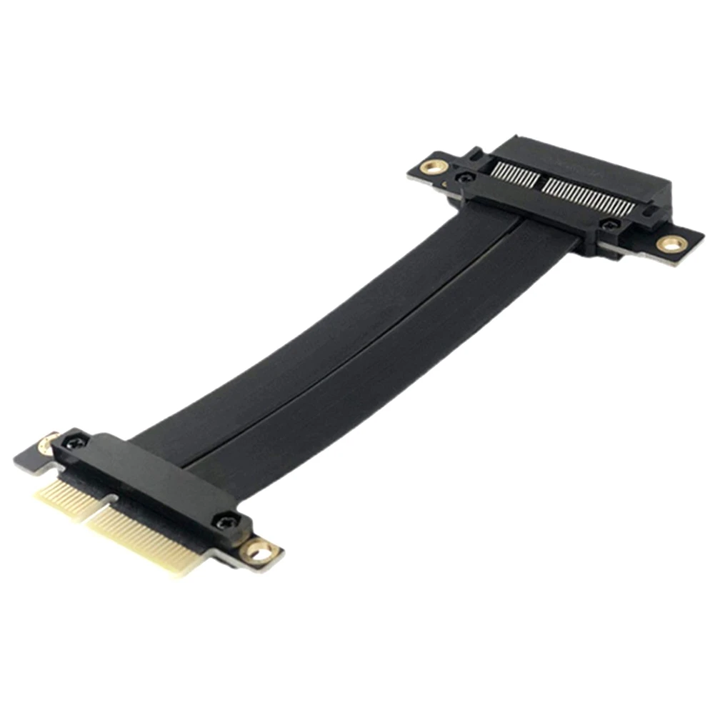 

PCI-E 3.0 4X to 4X Graphics Card Extension Cable PCI-E X4 to X4 Male to Female Transfer Cable 180 Degrees