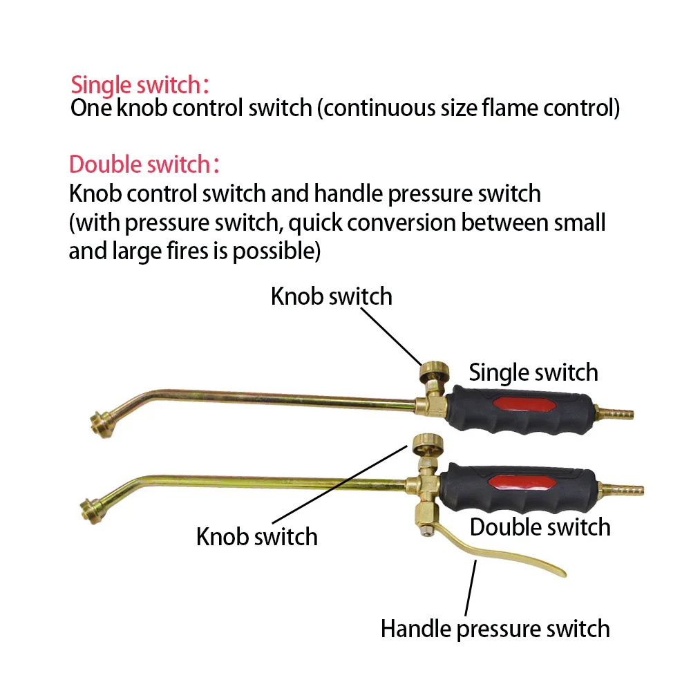 LPG Flamethrower Liquefied Gas Torch Welding Torch Household Burning Pig Hair Heat Thawing Baking BBQ Torch Flame Gun With Hose 3