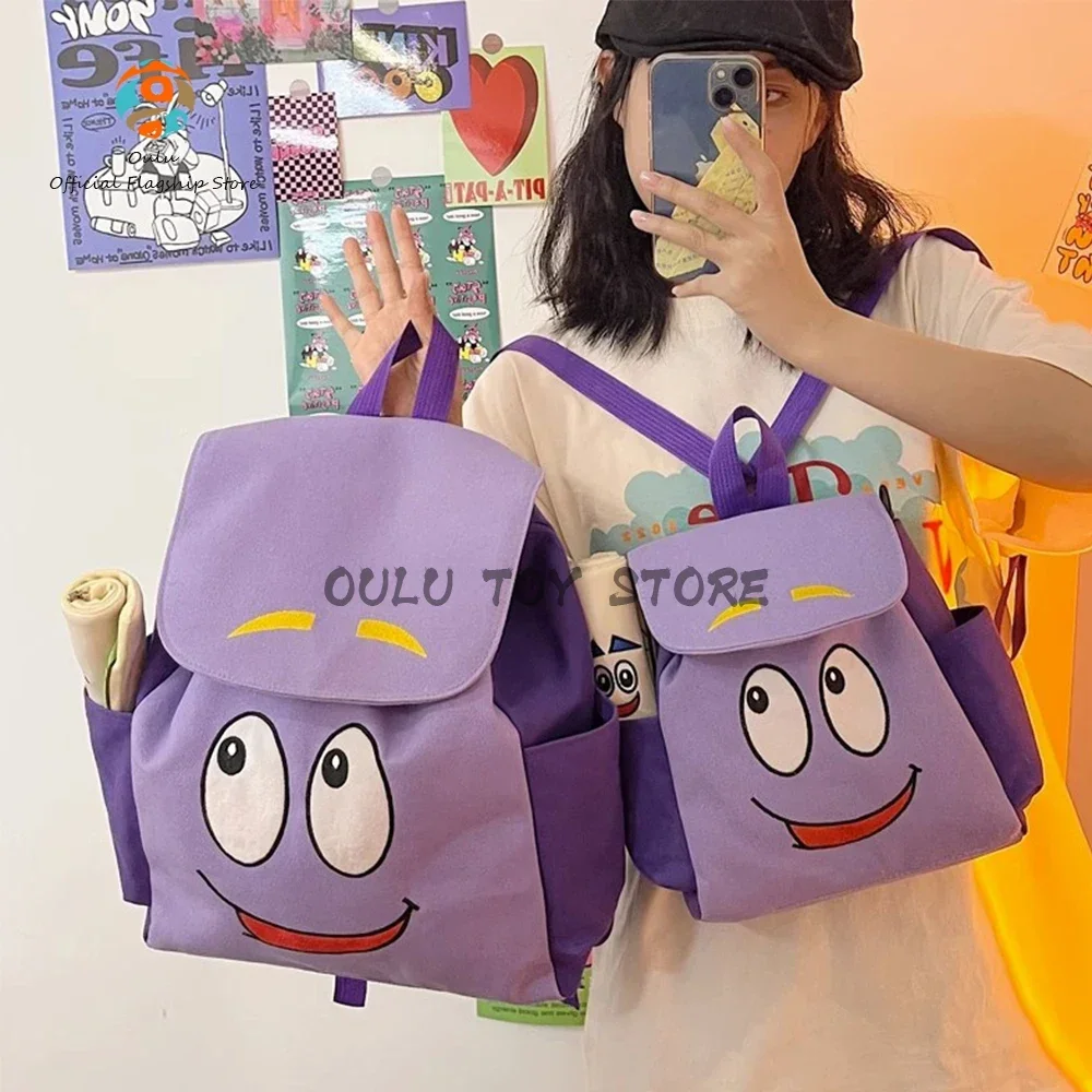 

Dora The Explorer Anime Knapsack Dora Map Cartoon Skew Cross Small Backpack Cute Ornament Children'S Christmas Toys For Girls