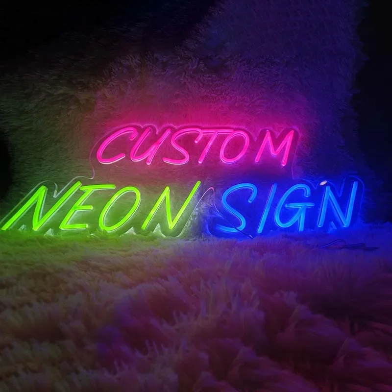 Custom  Drop Shipping Customized 12V Powered High Quality Acrylic Lights Up LED Neon Light Sign for Wedding Party Decor