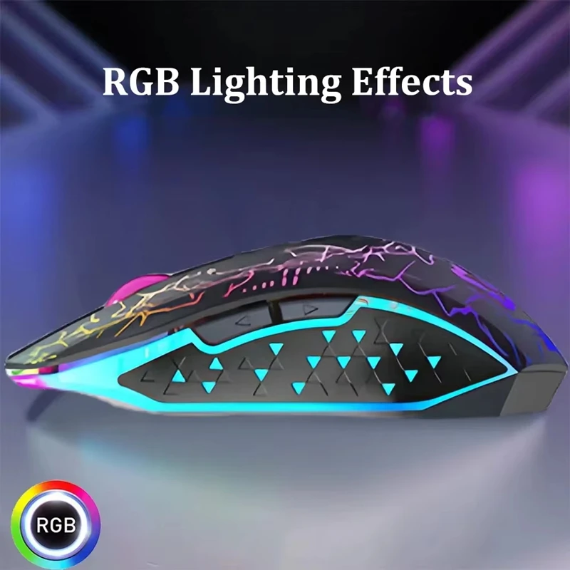 Dual-Mode RGB Wireless Bluetooth Mouse with Silent Functionality