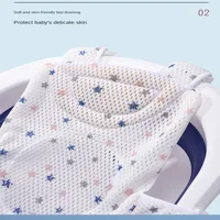 Filet de bain antidérapant en forme de croix pour bébé, tapis réglable pour nouveau-né, coussin de bain pour bébé, baignoire pour enfants, berceau de douche, siège de lit pour bébé 3
