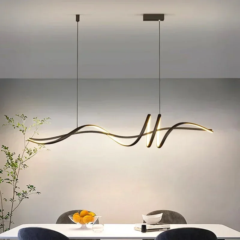 Nordic Minimalist Led Pendant Lights Stylish for Living Dining Room Kitchen Chandelier Lamp Home Decor Hanging Lighting Fixture
