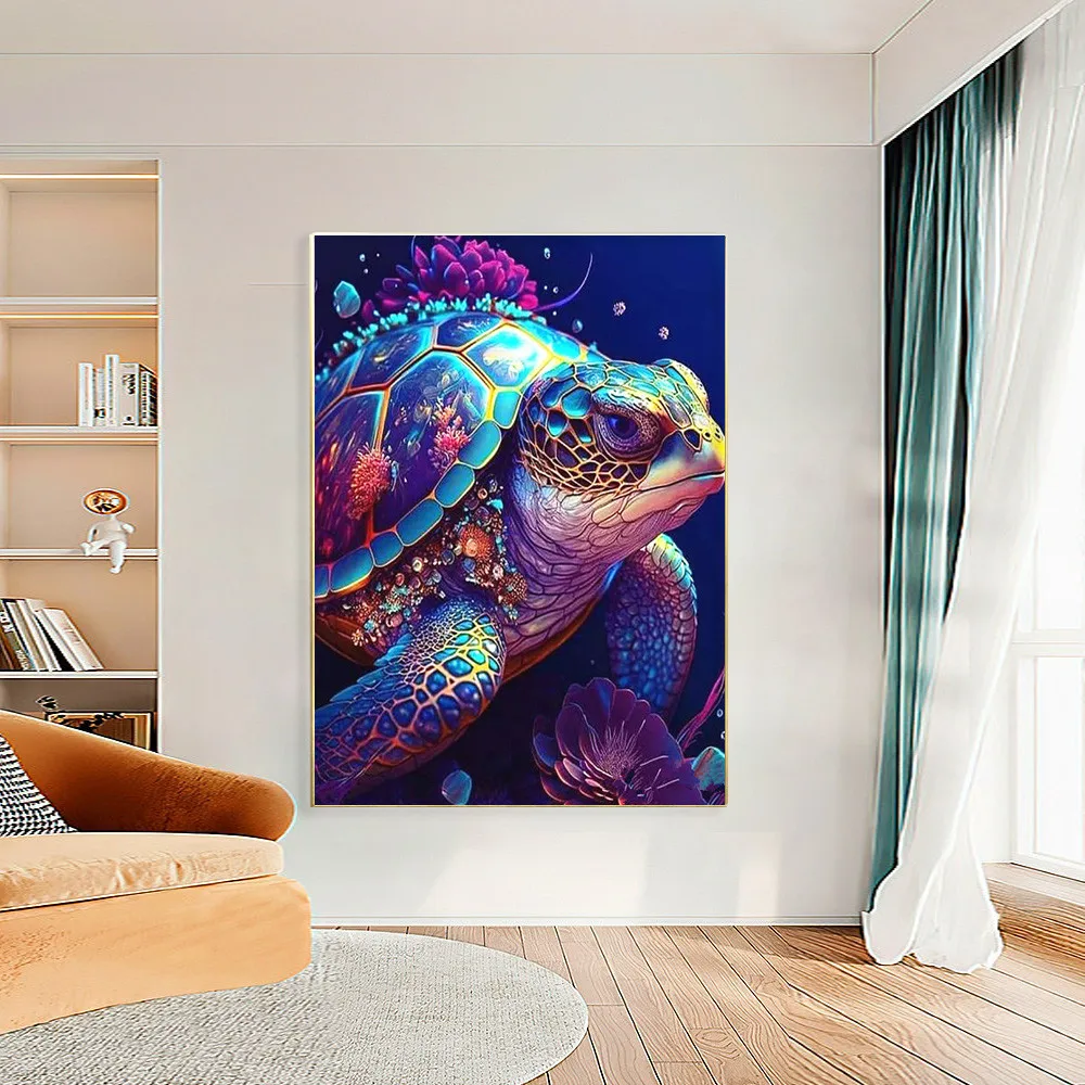 Sea Turtle Ocean Diamond Painting Kits Animal Diamond Painting - DIY Full  Round Diamond Crystal Art Kits for Adults and Kids, for Home Decor & Wall