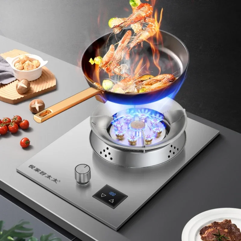 Kitchen Versatile Stainless Steel Gas Stove Household Gas Stove Liquefied Gas Natural Gas Embedded Desktop Furnace 2