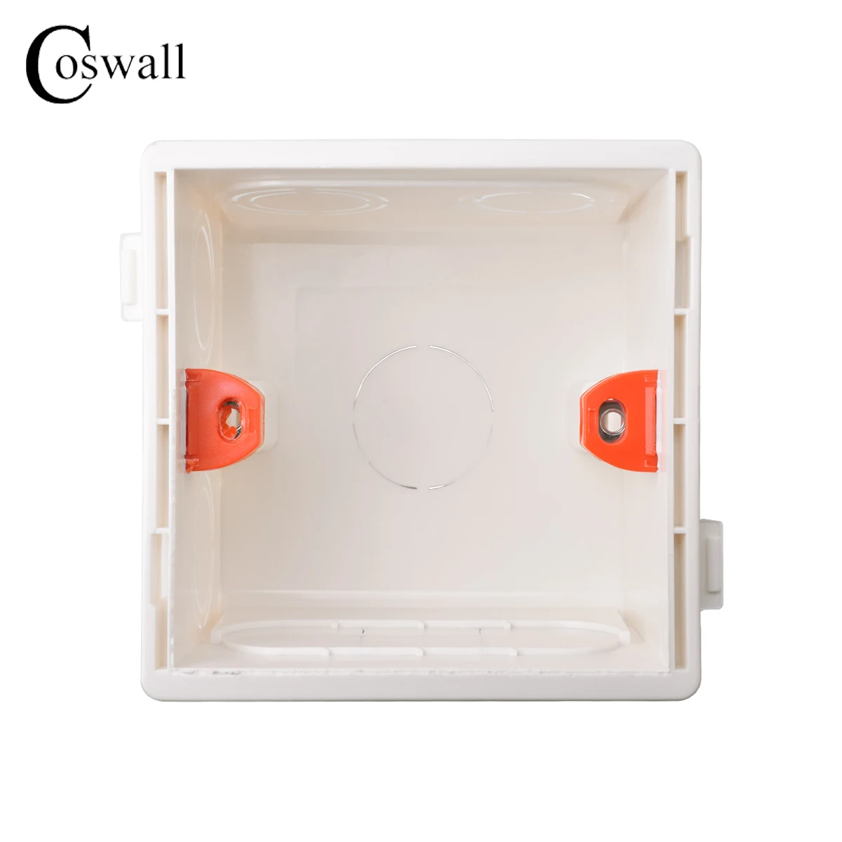 Coswall Adjustable Mounting Box Internal Cassette 86mm*85mm*50mm For 86 Type Switch and Socket White Red Wiring Back Box switch box,wall socket box,electric distribution box