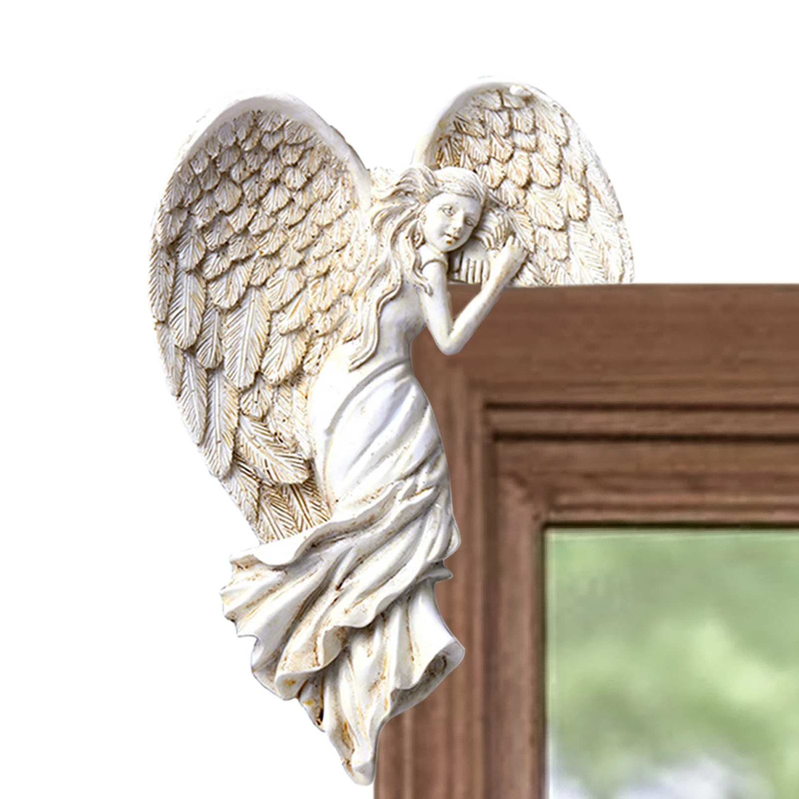 デコレーシ SUN RDPP ホワイトエンジェルウィングスアート彫刻、3Dウォールアート装飾、大きな天使の翼のペア 天使の翼、天使の翼の像