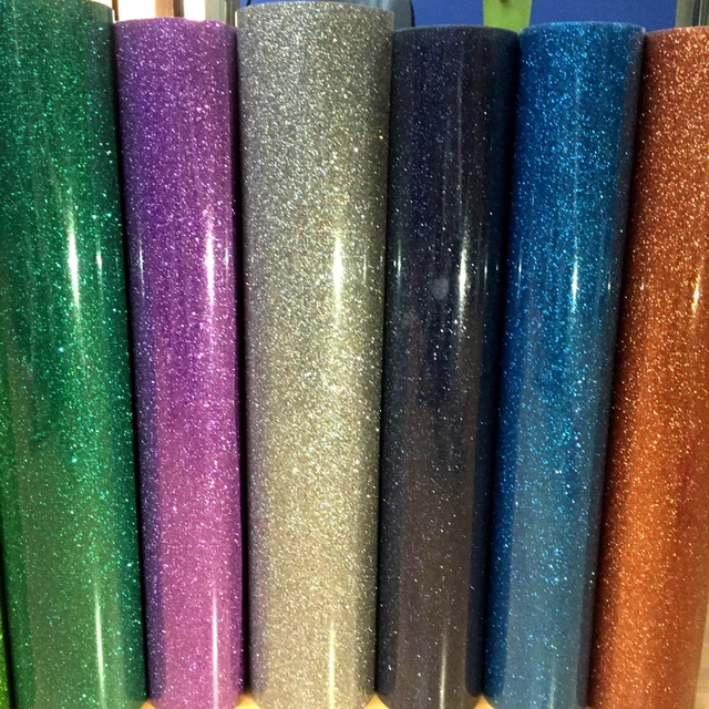 12 x 1yard Glitter Heat Transfer Vinyl Styles