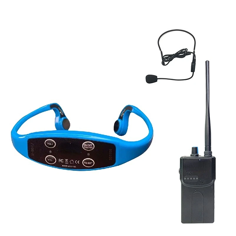 

Swimming Training System Basic Set 1 H907 Swimmer Headphone 1 H900 Transmitter Swim Communicator