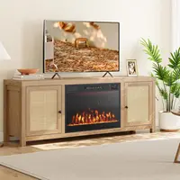 23 Inches Electric Fireplace Insert 750W/1500W Fireplace Heater with Remote Control Adjustable Flame Color Brightness 1H-8H 2