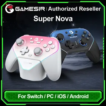 Gamesir Supernova Controller Bluetooth per giochi per PC Gamepad wireless per Nintendo Switch 1 e 2 Android IOS Hall Joystick Luce RGB