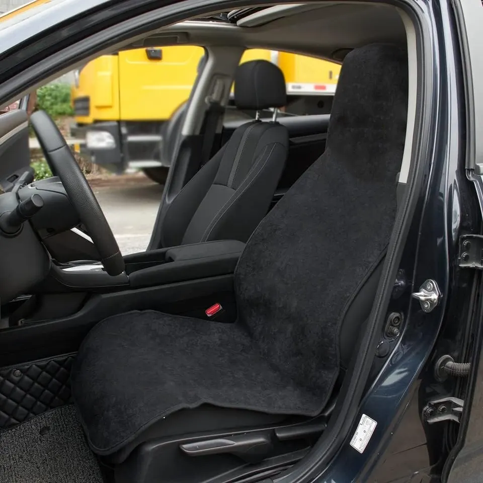 LUCYLEXIXI Telo di sudore impermeabile per seggiolino auto, perfetto per sedile auto, camion, SUV, ideale per allenamento dopo palestra, corsa, nuoto, spiaggia e escursionismo (nero