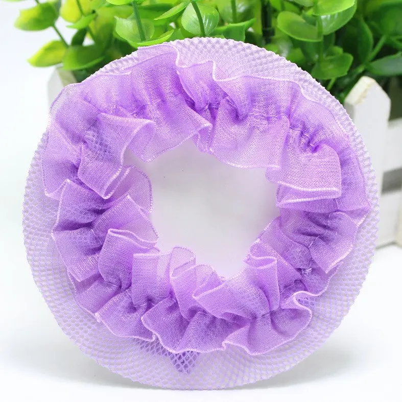 Bun Cover Snood Women Hair Net Ballet Dance Skating Crochet Fanchon Rhinestone Styling Headwear Accessories women hair net
