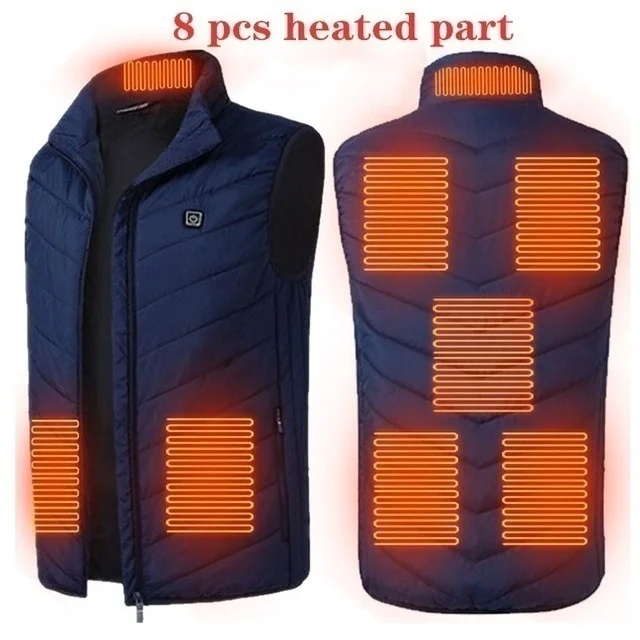 Adjustable Electric Heated Vest with USB Charging - Unisex Heated Bodywarmer