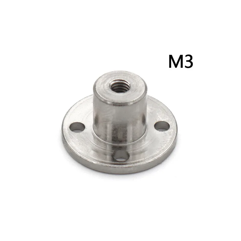 Description Picture 6 of itemM3 M4 M5 M6 M8 Steel Flange Thread Nut Coupling Rigid Flange Couper Guide Shaft Support