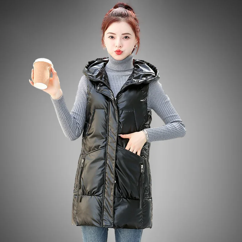 New-Women-s-Winter-Vests-Hooded-Street-Hipster-Long-Bright-Color-Vest ...