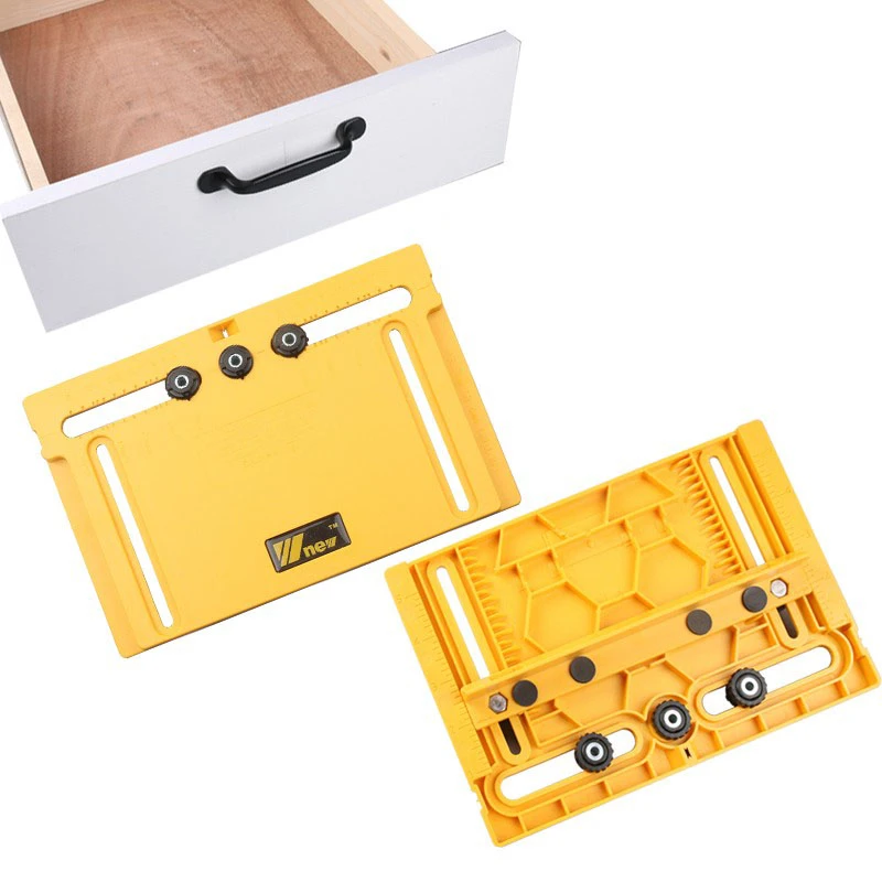 Handle Hole Locator Door Knob Pull Installation Jig Shelf Pin Template