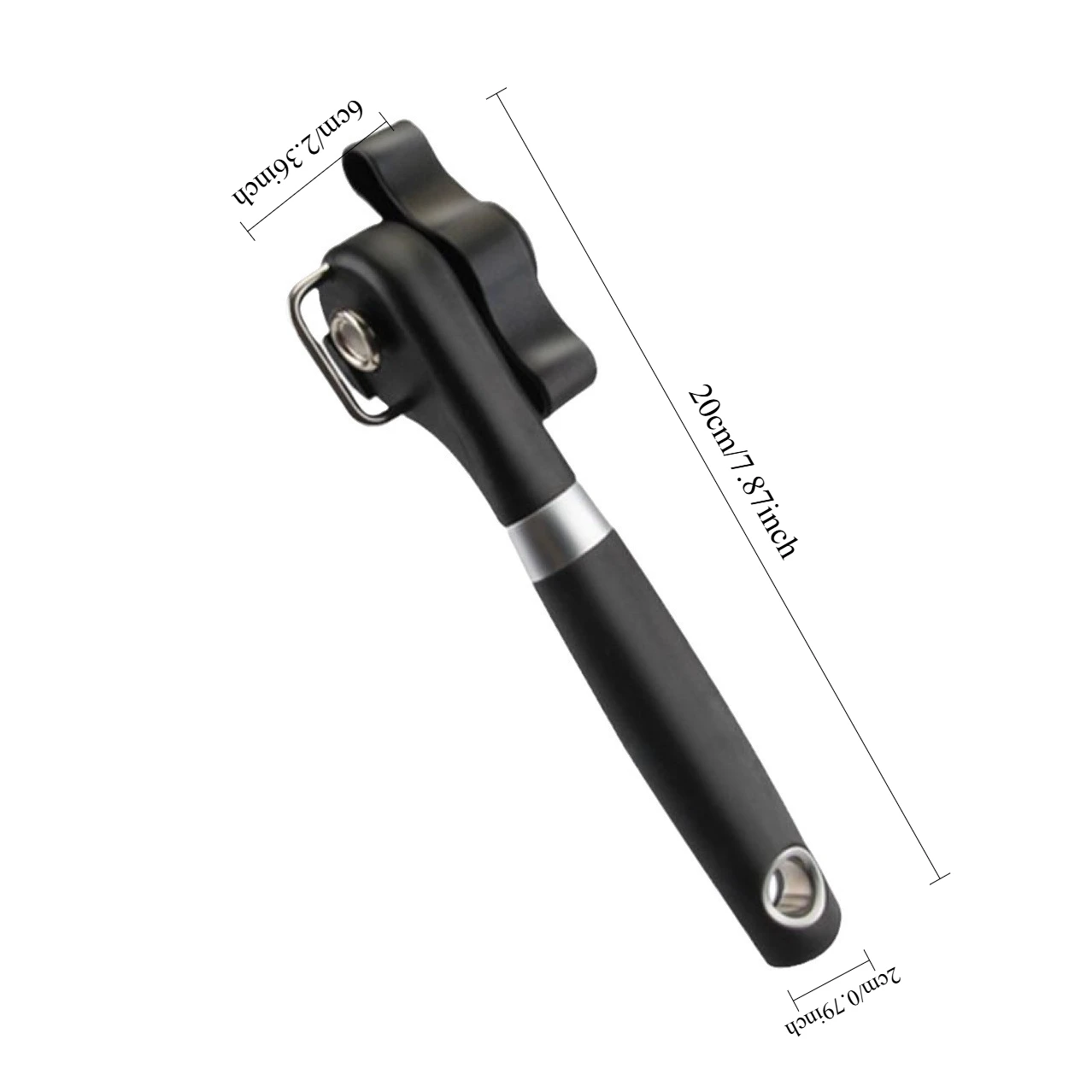 Ouvre-boîte à bord lisse – Outil manuel avec bouton à rotation facile, acier inoxydable pour une ouverture sûre dans la cuisine et le restaurant