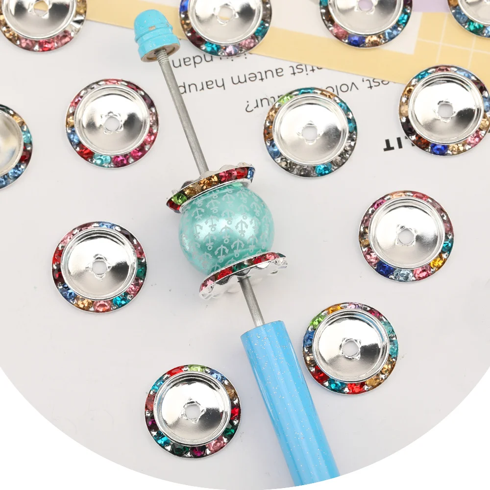 Cordial Design 100Pcs 20*20MM Jewelry Accessories/Hand Made/Wheel Shape/Jewelry Findings & Components/DIY Rhinestone Spacers - cordial