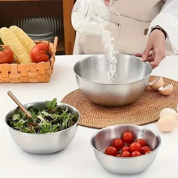 1-3 Stainless Steel Bowl Set with Scale 3