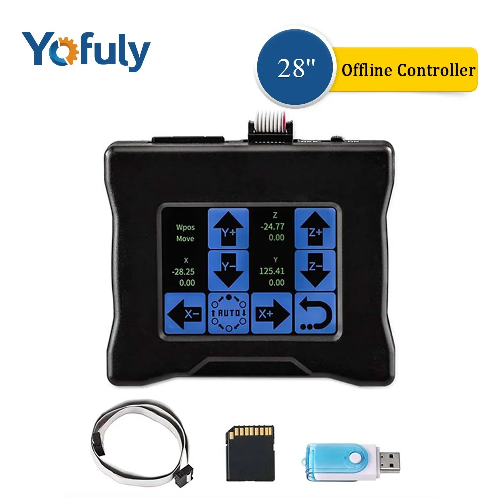 Yofuly CNC 28inch Touchscreen Offline Controller GRBL Offline Control with WiFi for 3018 Pro 3020 4550 Cutting Engraving Machine cnc touchscreen controller