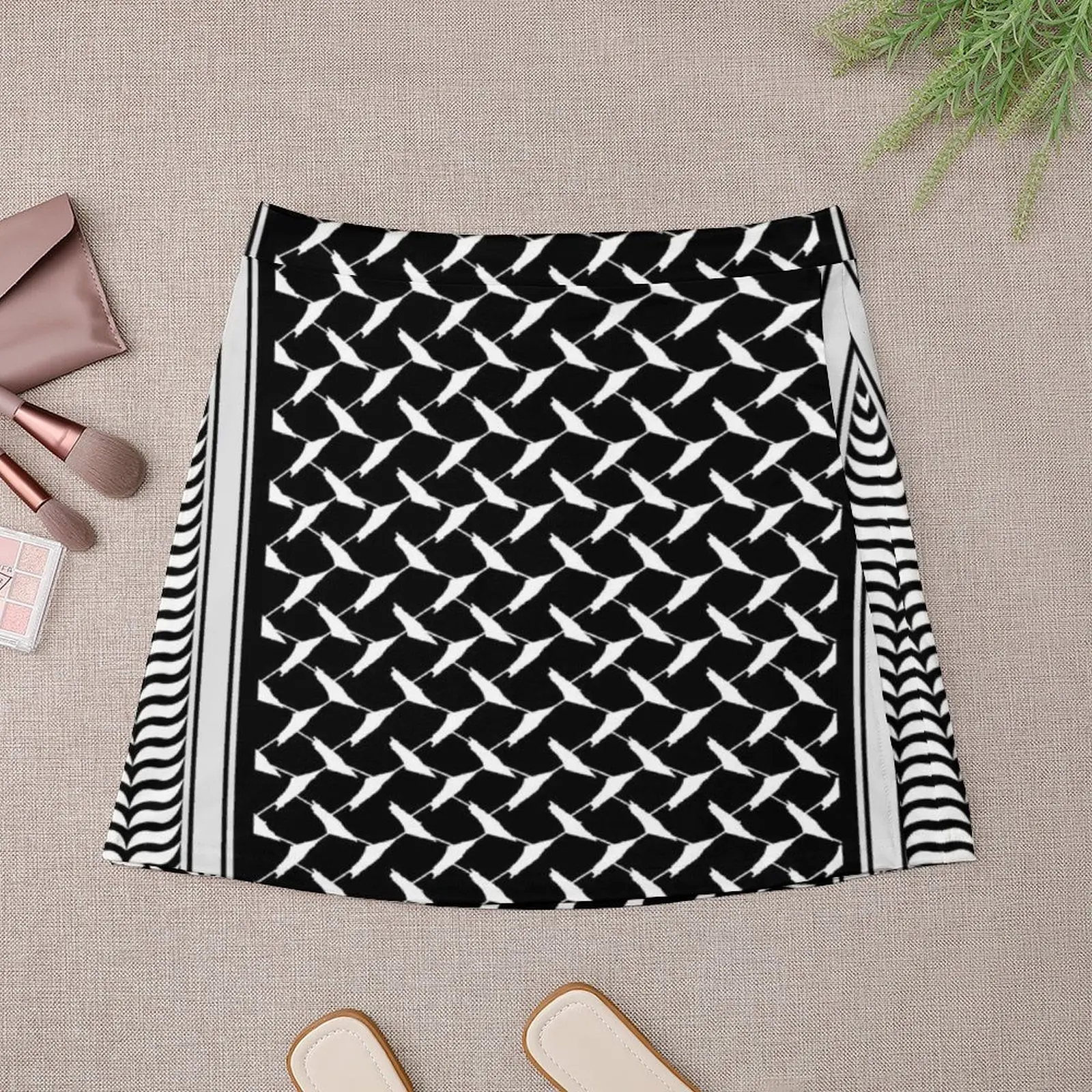 Palestinian keffiyeh | Palestine map Pattern 3 Mini Skirt Korean skirts Woman skirts