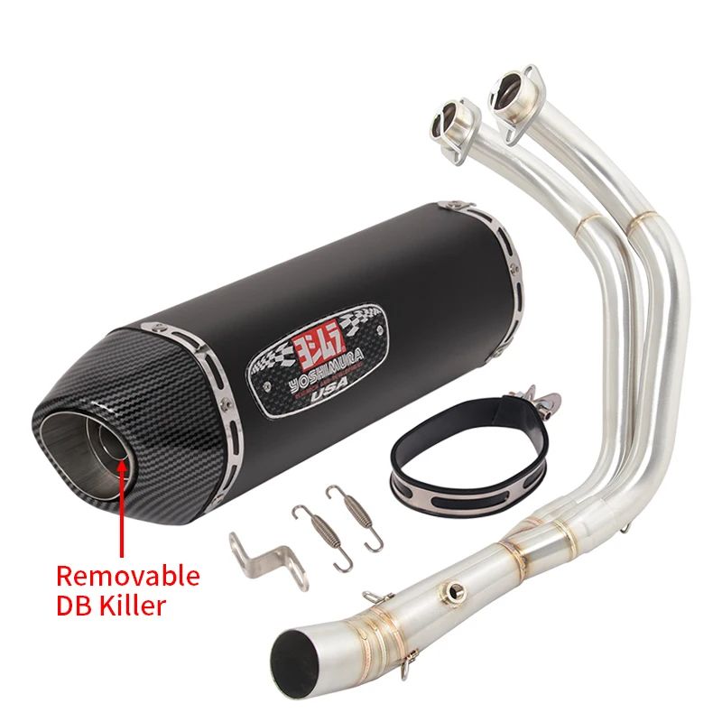 Motorcycle Yoshimura Exhaust For YAMAHA MT07 FZ07 R7 XSR700 2014 2016 - 2020 Full System Escape Modify Muffler Front Link Pipe - Image 5