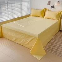 Soft Egyptian Cotton Bed Sheet Home Textile Luxury 400TC 100% Cotton Flat Sheets Bed Linen Single Queen King Size Bedspreads 2