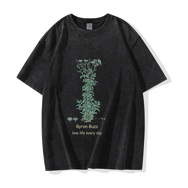 

Byron Buzz Hip Hop Men Tshirt Harajuku Shadow Print Punk Gothic Streetwear T-Shirts Summer Fashion Casual Short Sleeve Cotton