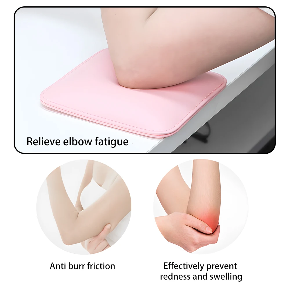 Square Microfiber Leather Nail Arm Rest Professional Non-Slip Nail Technician Arm Rest Pillow Cushion Salon Manicure Elbow Pad 2