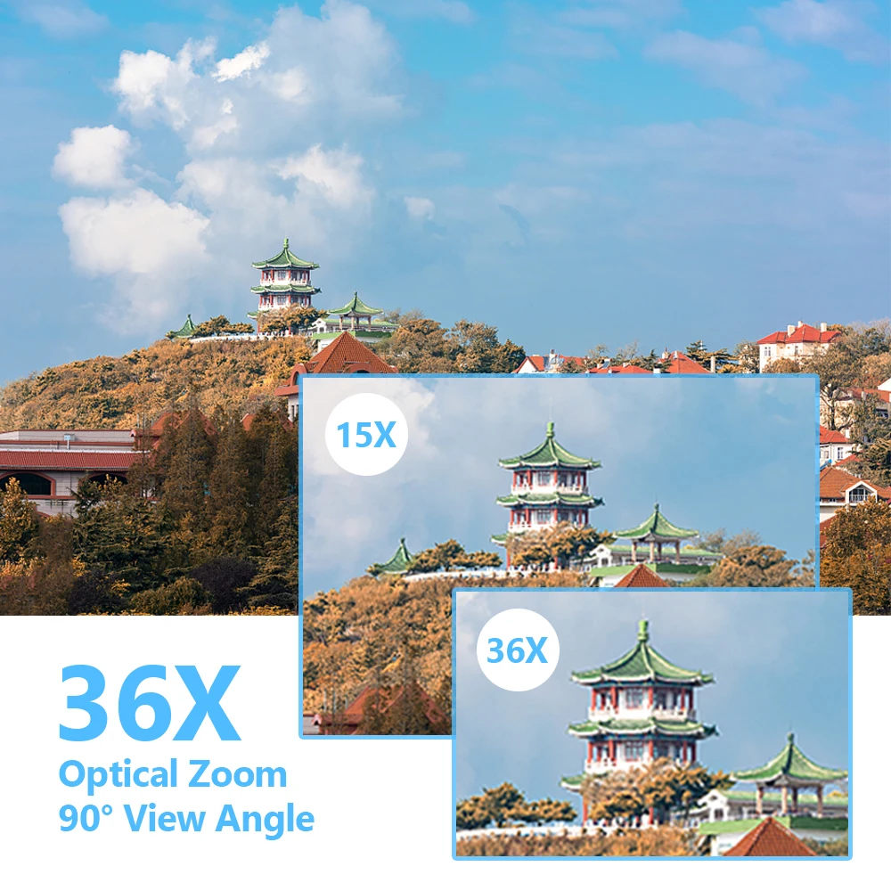 ߿  ī޶,  , PTZ, 36x , HD  IP ī޶, ִ 100M Nigtvision, AI ΰ , ICSEE H.265X, 5MP