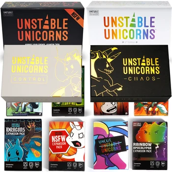 Tableau licorne instable, extension de fête en famille anglaise, Version de base des jeux de société classiques, contrôle et jeu de Base du Chaos 1