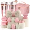 Set de 40 brochas de maquillaje profesionales: Kit Vegan & Cruelty-Free | Emoape