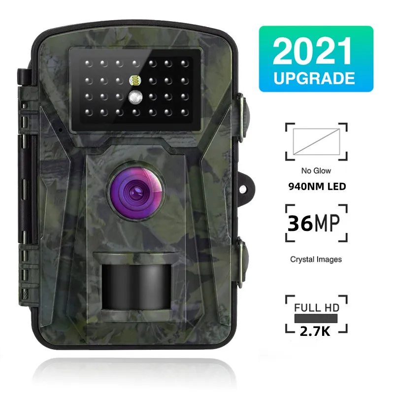 Outdoor Hunting Trail Camera 36MP 2.7K Wild Animal Detector HD Waterproof Monitoring Infrared Cam Night Vision Photo Trap