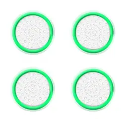Silicone Thumb Grip Cap Covers for Gaming Controllers (4 - Pack) (Dark GreenWhite)