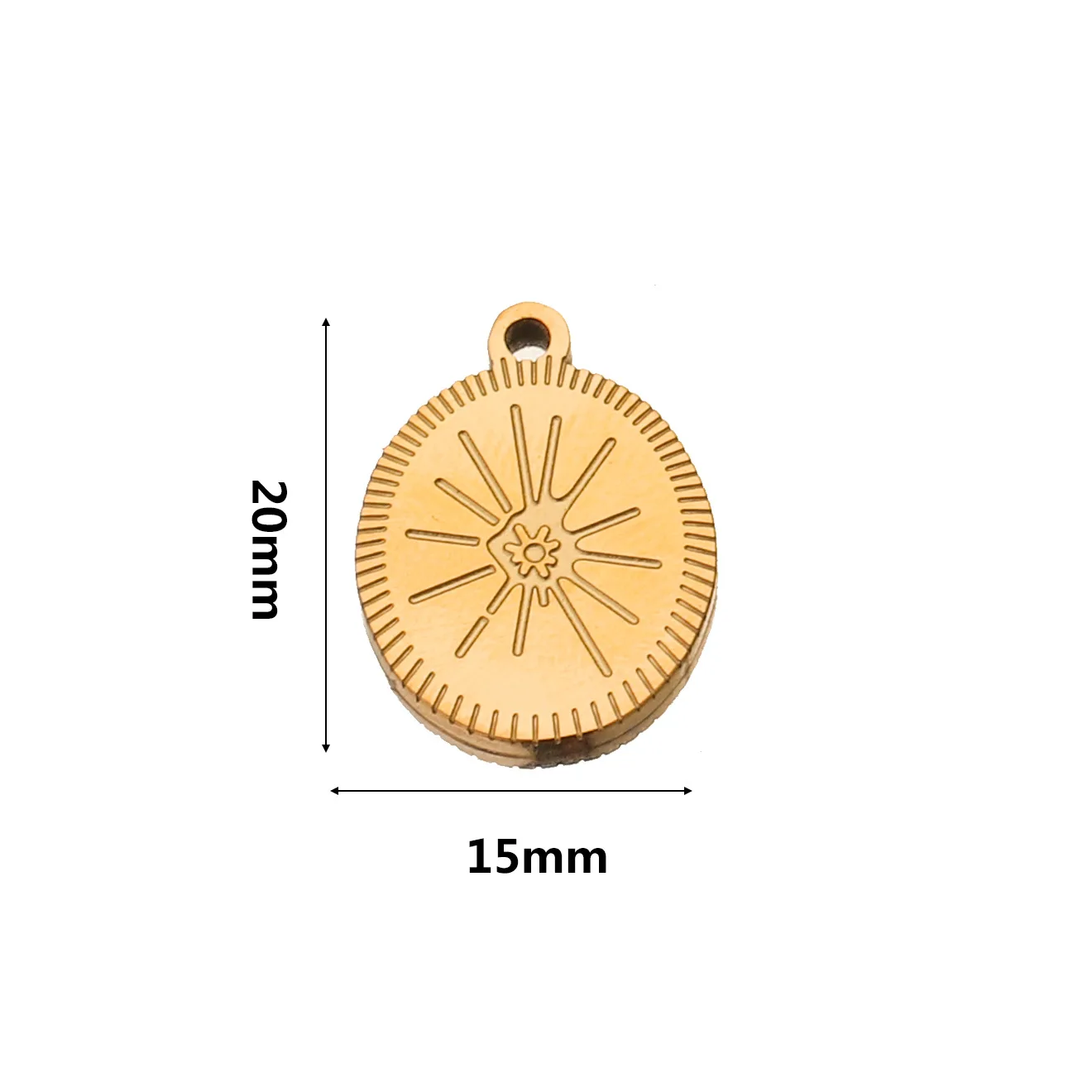 Bohemian Style Titanium Steel Water Drop Charm Pendant Gold DIY Connector Pendant Earrings Necklace 11