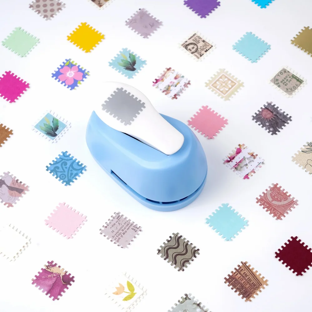 미니 우표 펀치 1.8x2.1cm/2.5x2.9cm 레버형 엽서 티켓 펀처 (스크랩북킹, 카드 제작, 종이 공예용)