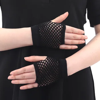 Damen sexy aushöhlen Handschuhe kurze Netz handschuhe finger lose Netz handschuhe Punkrock Nachtclub Party Arm wärmer Handschuhe-Damen sexy aush hlen Handschuhe kurze Netz handschuhe finger lose Netz handschuhe Punkrock Nachtclub Party Arm