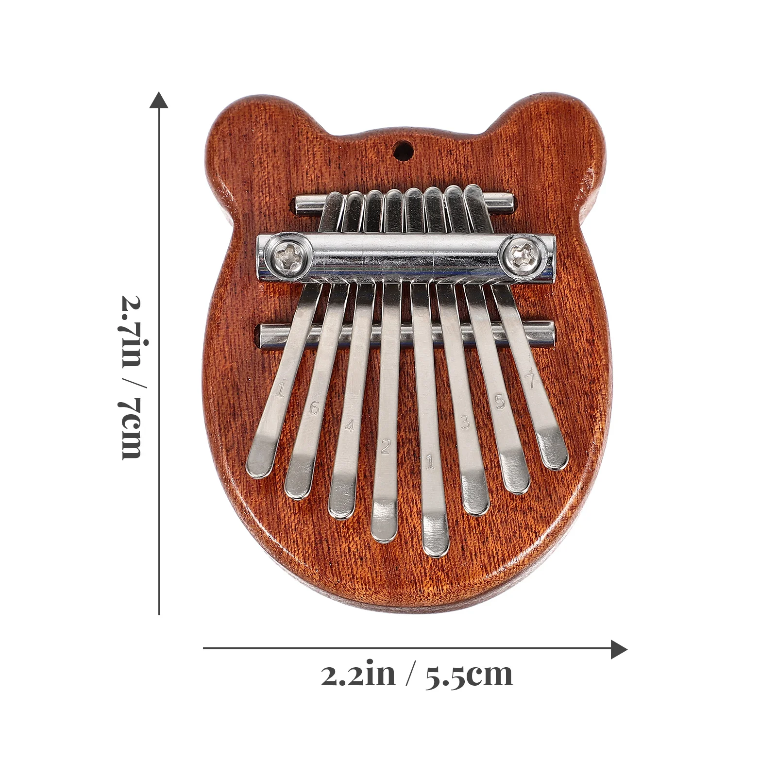 2 Pcs Miniature 8 Tone Thumb Instruments Portable Kalimba Cute Cartoon Kids Music Plaything Beginner Finger Mini