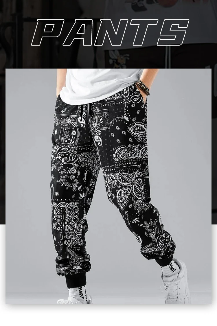 

Men's spring summer autumn digital print casual trend trousers