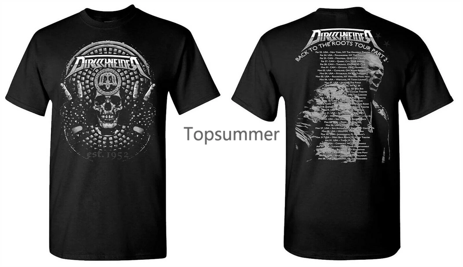 Udo Dirkschneider Cd Lgo Victory Skull Tour Shirt Med New Accetta U. D.O