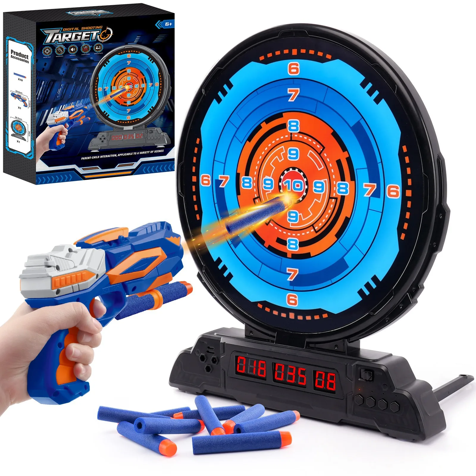 

Drinking Game Digital electronic scoring target 10 points toy intelligent induction shooting target bracket