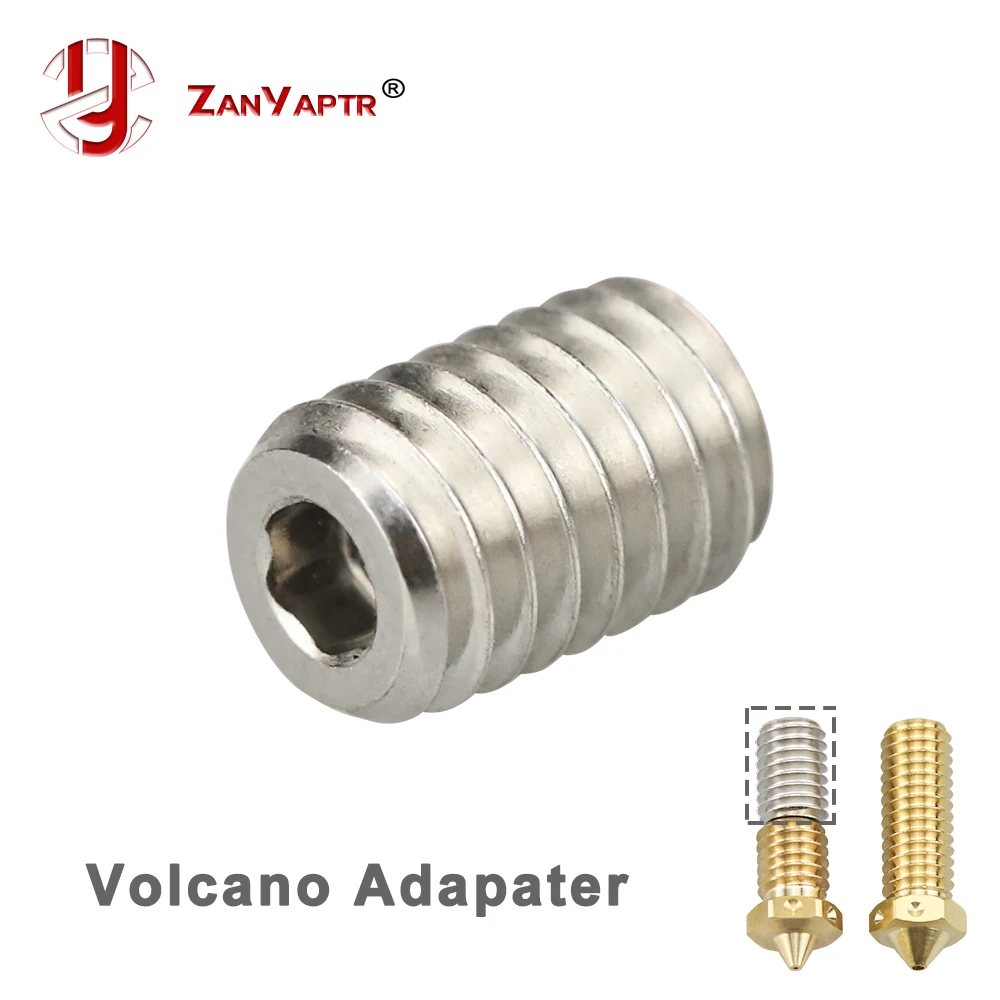 V6 Volcano Hotend Adapter High Flow CHT Nozzle Copper Connector For
