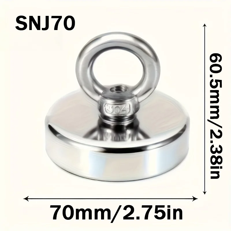 Ultra Powerful Heavy Duty Fishing Magnet with Eyebolt