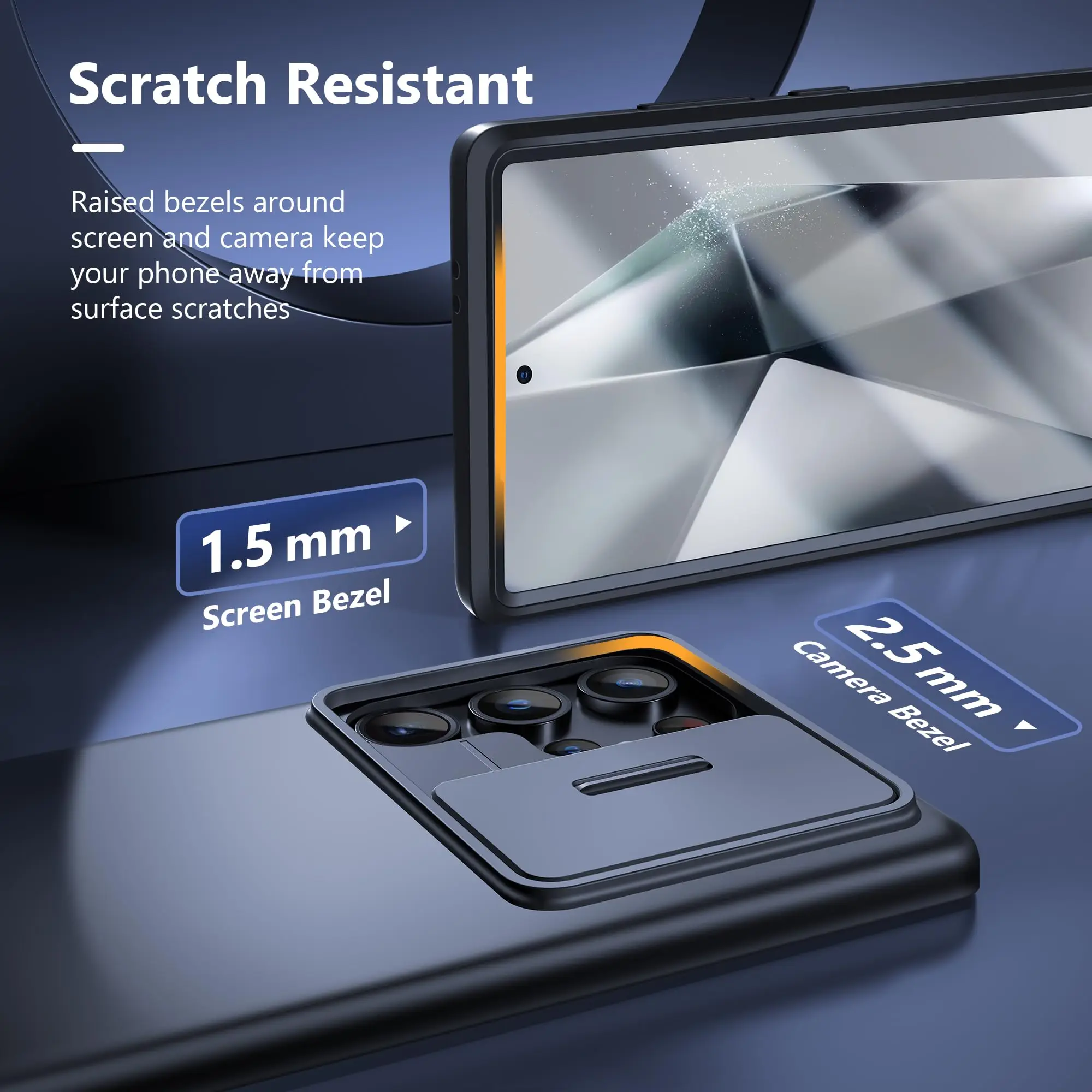 Slim Matte Phone Case with Camera Cover and Military-Grade Drop Protection