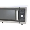 Commercial Microwave 1 Cubic Ft Stainless Steel 1000W NSF Approved Dial Control Easy Grip Handle Perfect Office Break Rooms and 6