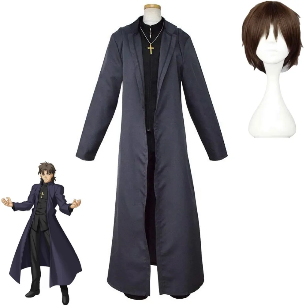 Disfraz-de-Kotomine-Kirei-de-Game-Fate-Zero-Stay-Night-peluca-de-Anime ...