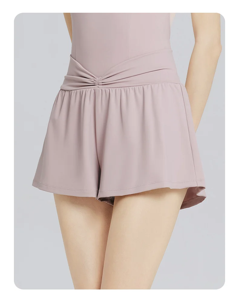Frauen Ballett Shorts Hohe Taille Tanz Hosen mit Sicherheit Hosen Yoga Gymnastic Hosen Mädchen Teen Kordelzug Tanz Culottes – Detail 5