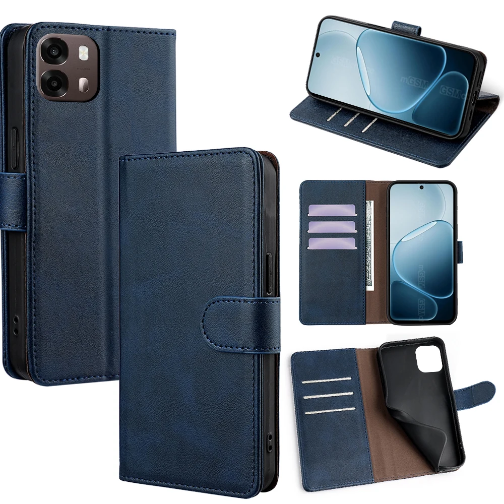 Vintage New PU Leather Phone Case with Magnetic Buckle Cover